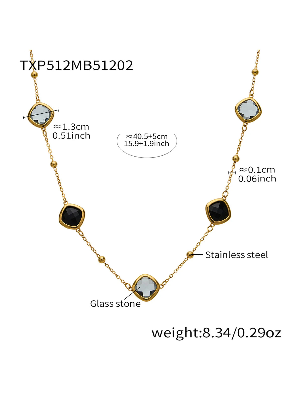 Conjunto de Joyería de Acero Inoxidable con Acabado Dorado
