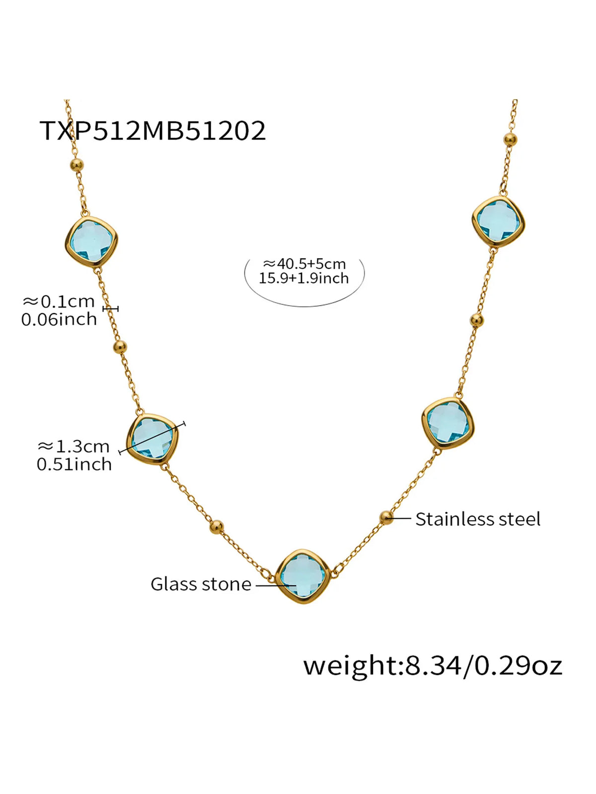 Conjunto de Joyería de Acero Inoxidable con Acabado Dorado