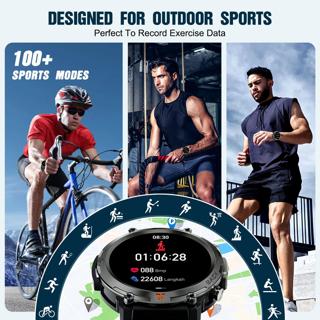 Reloj Inteligente KE3 con Llamadas Bluetooth y Linterna