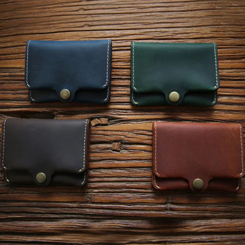 Cartera Minimalista de Cuero Crazy Horse para Hombre