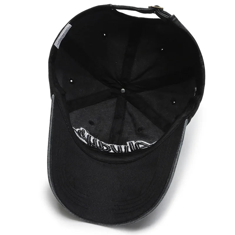 Gorra Retro Lavada con Bordado