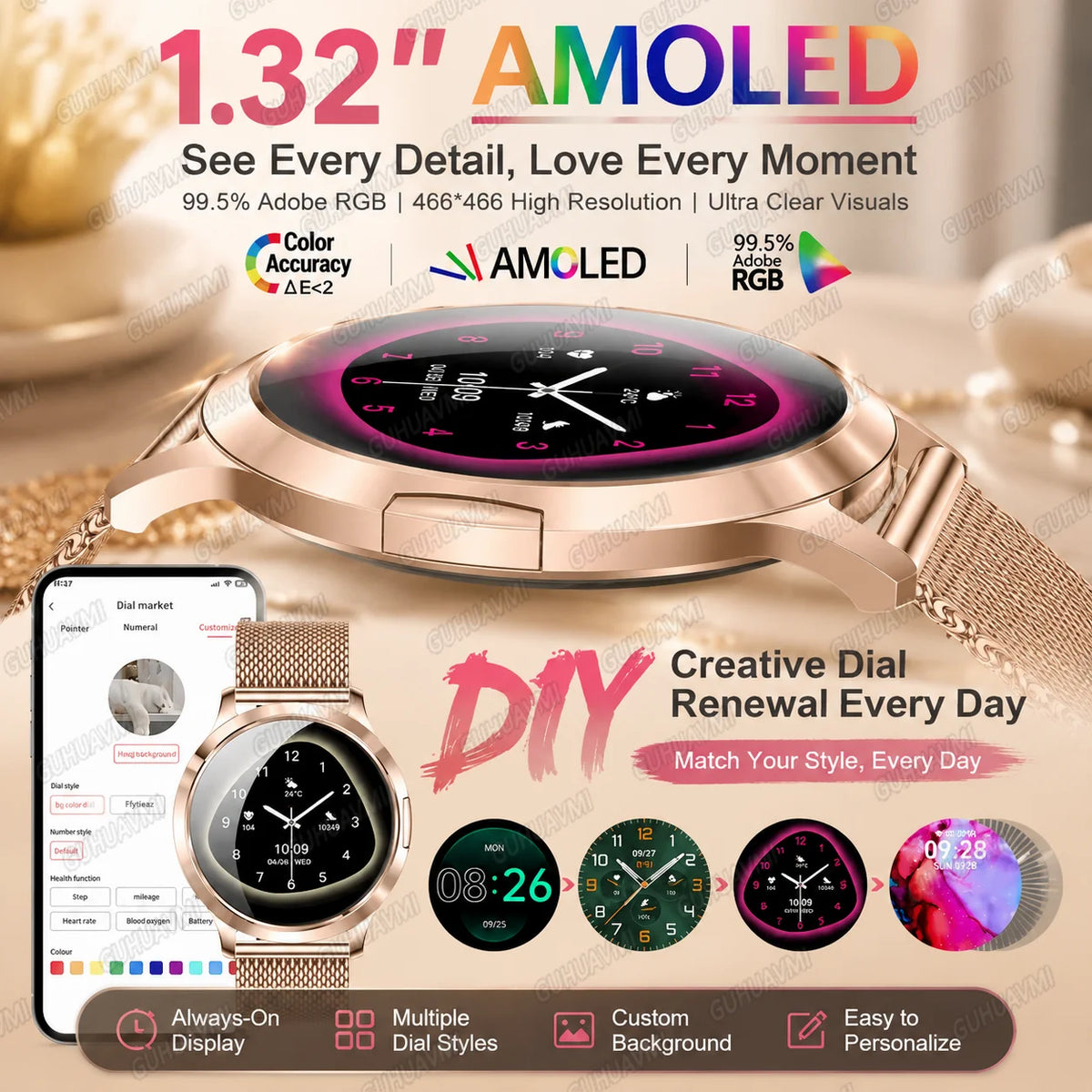 Reloj Inteligente V93 AMOLED Ultrafino