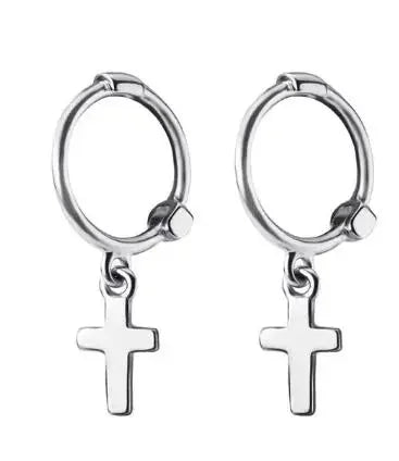 Aretes Colgantes de Plata 925 con Diseños de Estrella, Luna y Corazón