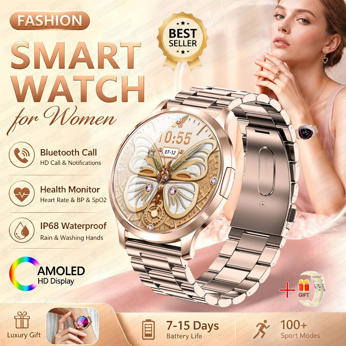 Reloj Inteligente V93 AMOLED Ultrafino