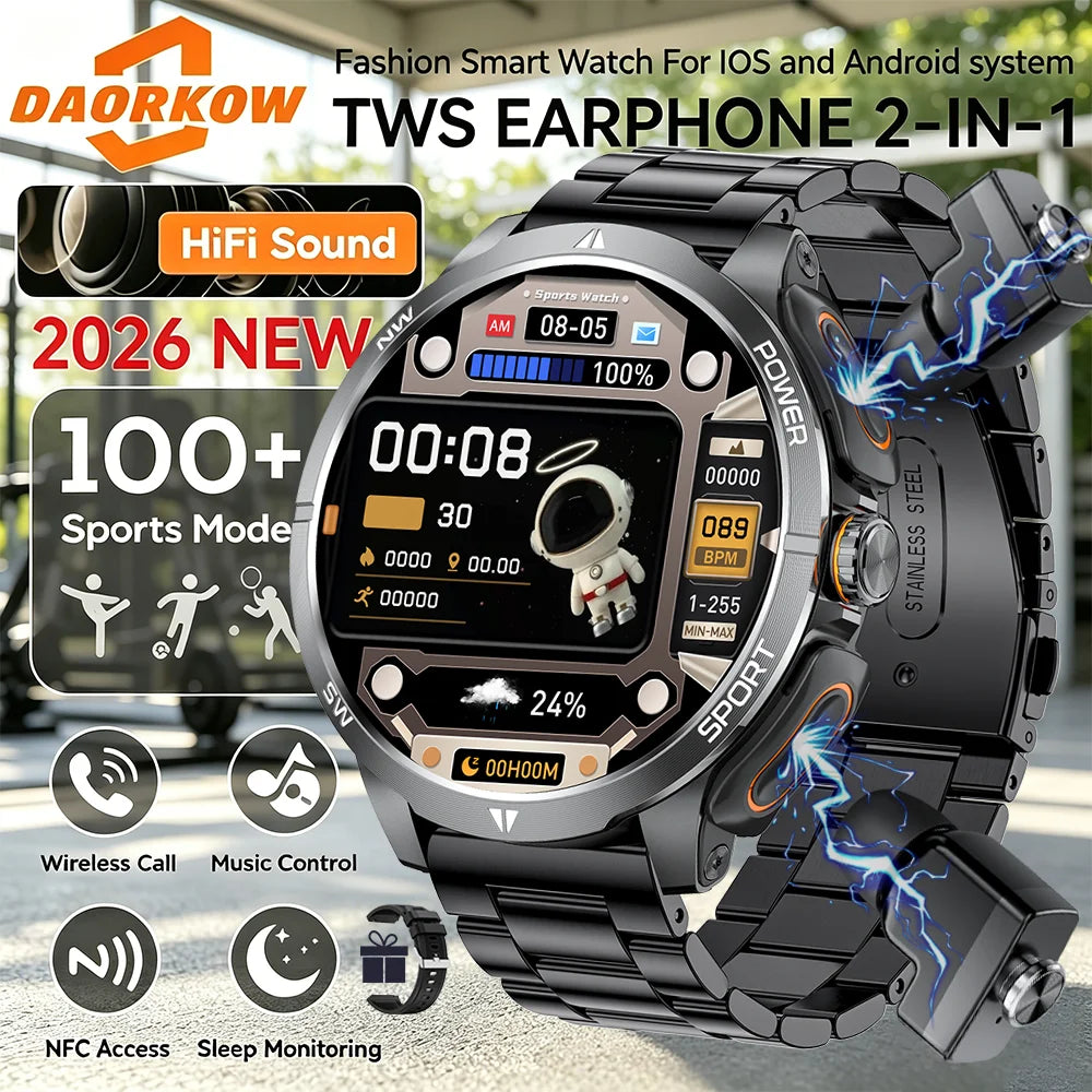 Reloj Inteligente 2 en 1 con Audífonos TWS