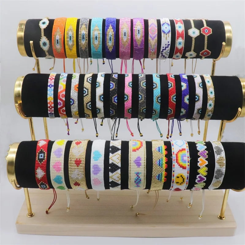 Pulsera Miyuki Tejida a Mano Estilo Bohemio