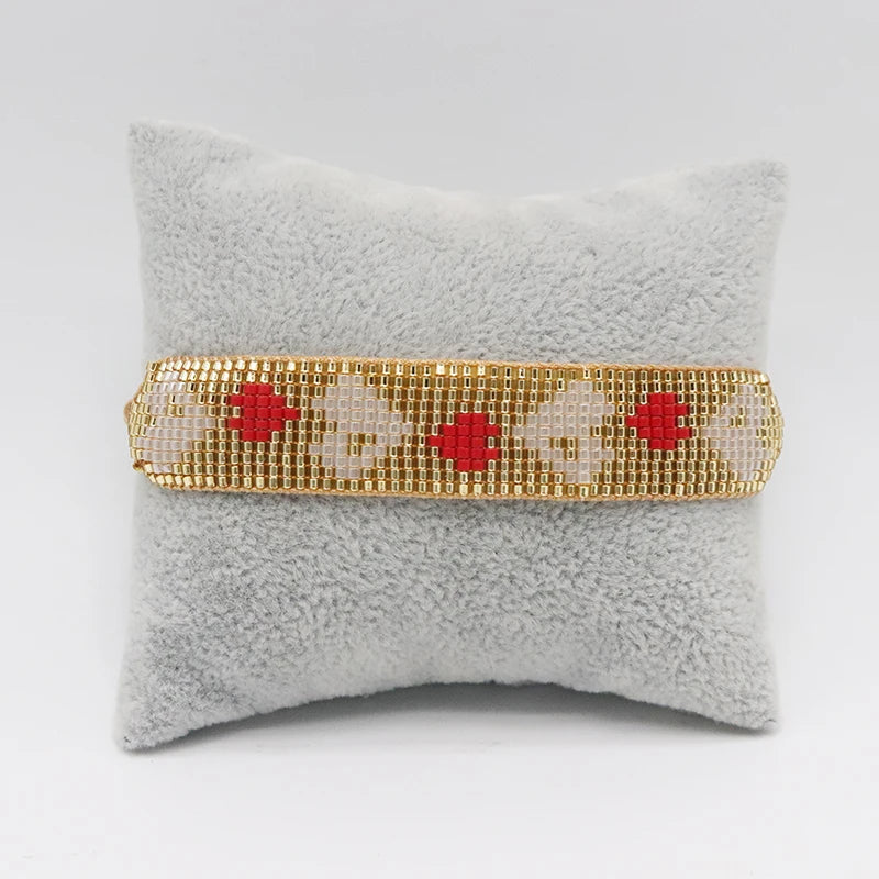 Pulsera Miyuki Tejida a Mano Estilo Bohemio