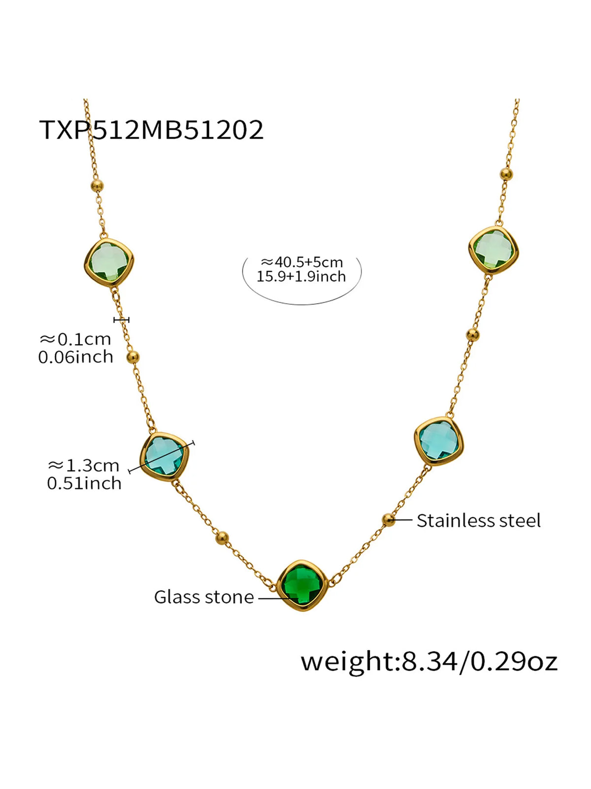 Conjunto de Joyería de Acero Inoxidable con Acabado Dorado