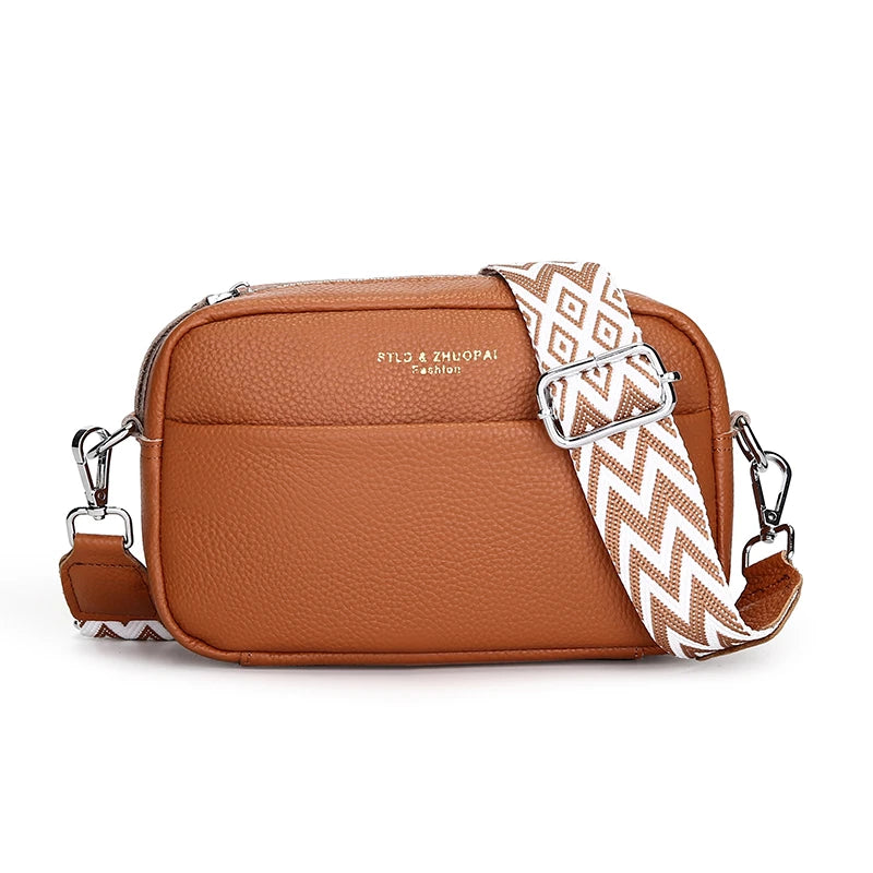 Bolsa de Hombro de Cuero Vacuno