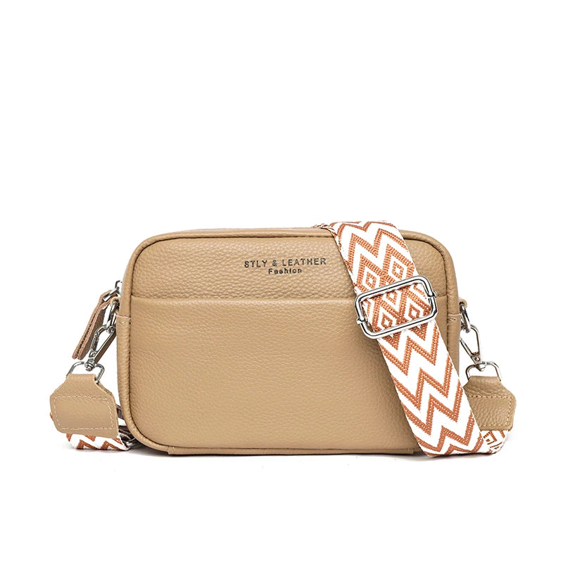 Bolsa de Hombro de Cuero Vacuno