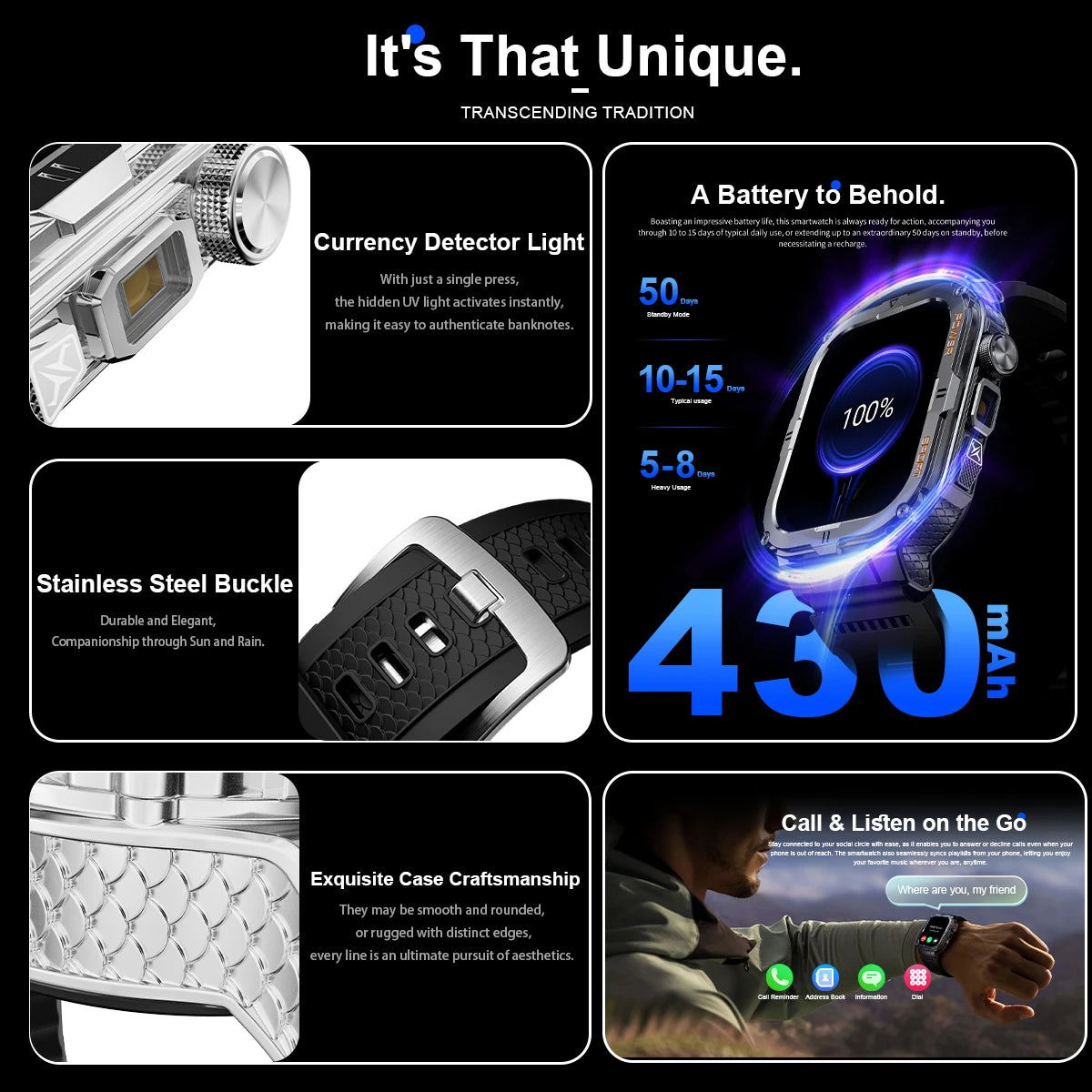 Reloj Inteligente ST2 AMOLED con Llamadas Bluetooth