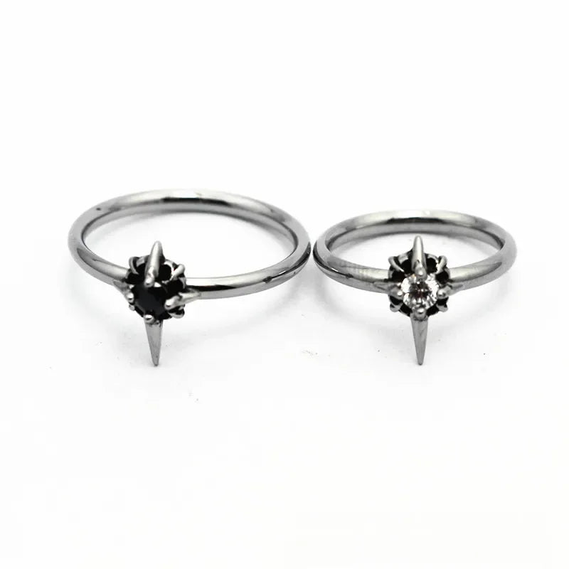 Anillo de Pareja con Piedra Estilo Alternativo