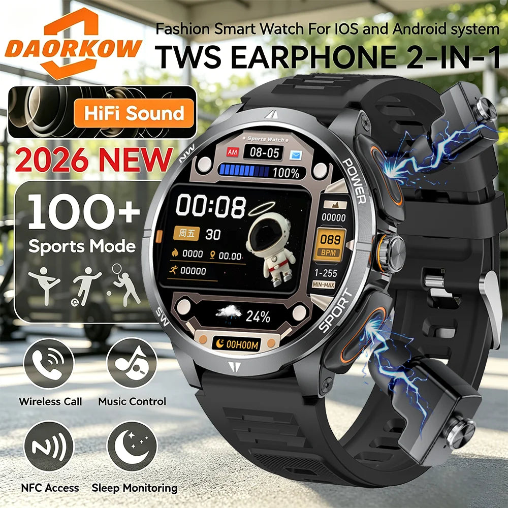 Reloj Inteligente 2 en 1 con Audífonos TWS
