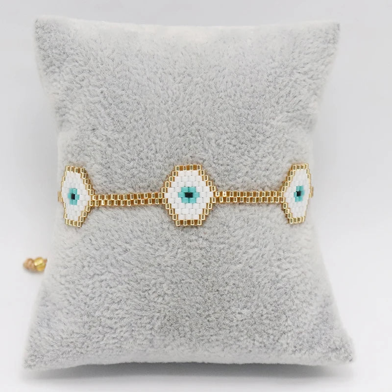Pulsera Miyuki Tejida a Mano Estilo Bohemio