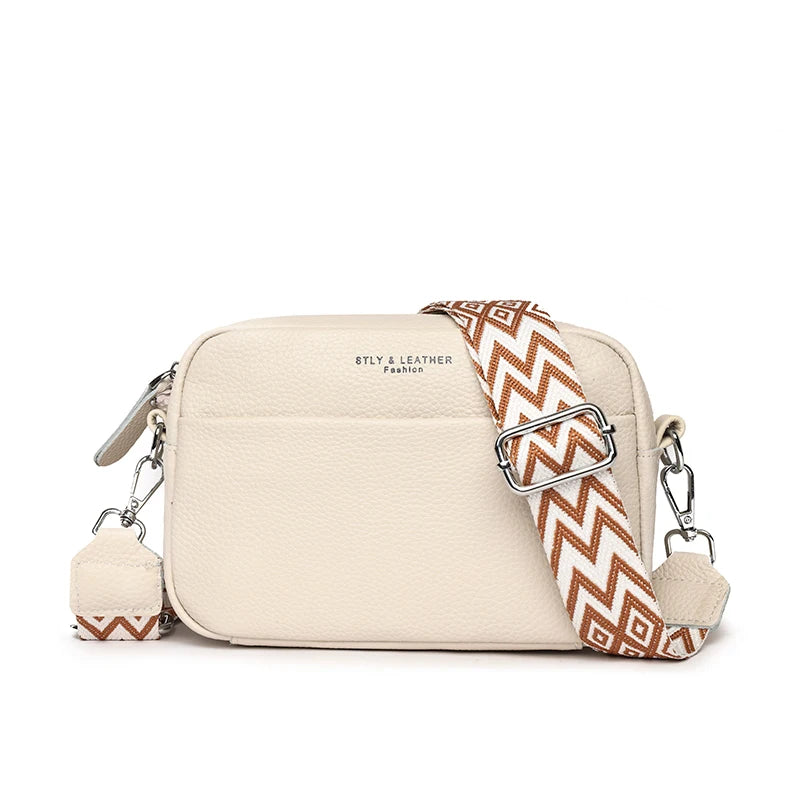 Bolsa de Hombro de Cuero Vacuno