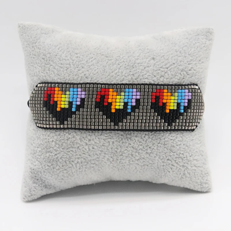 Pulsera Miyuki Tejida a Mano Estilo Bohemio