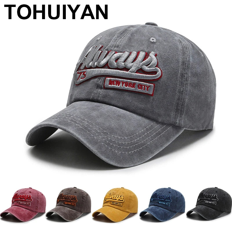 Gorra Retro Lavada con Bordado