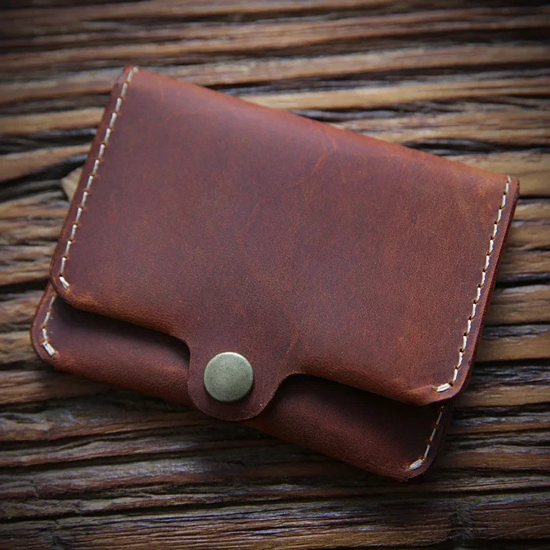 Cartera Minimalista de Cuero Crazy Horse para Hombre