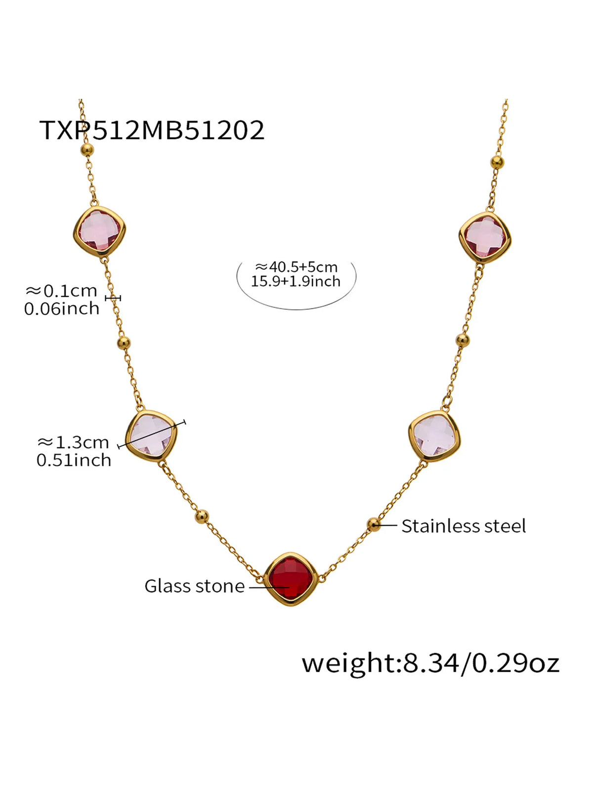 Conjunto de Joyería de Acero Inoxidable con Acabado Dorado