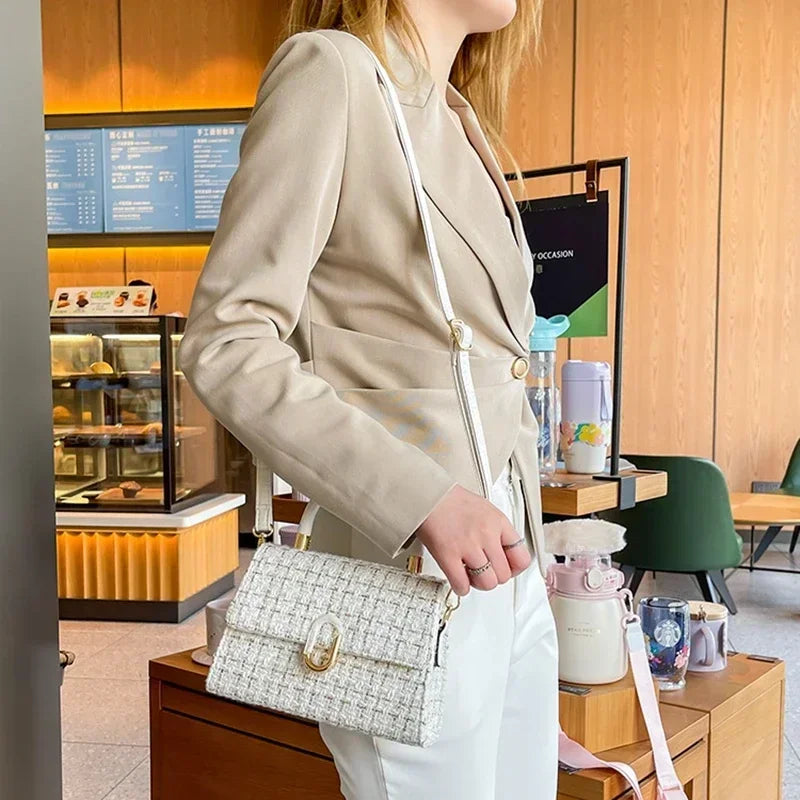 Bolsa Cruzada Cuadrada de PU para Mujer