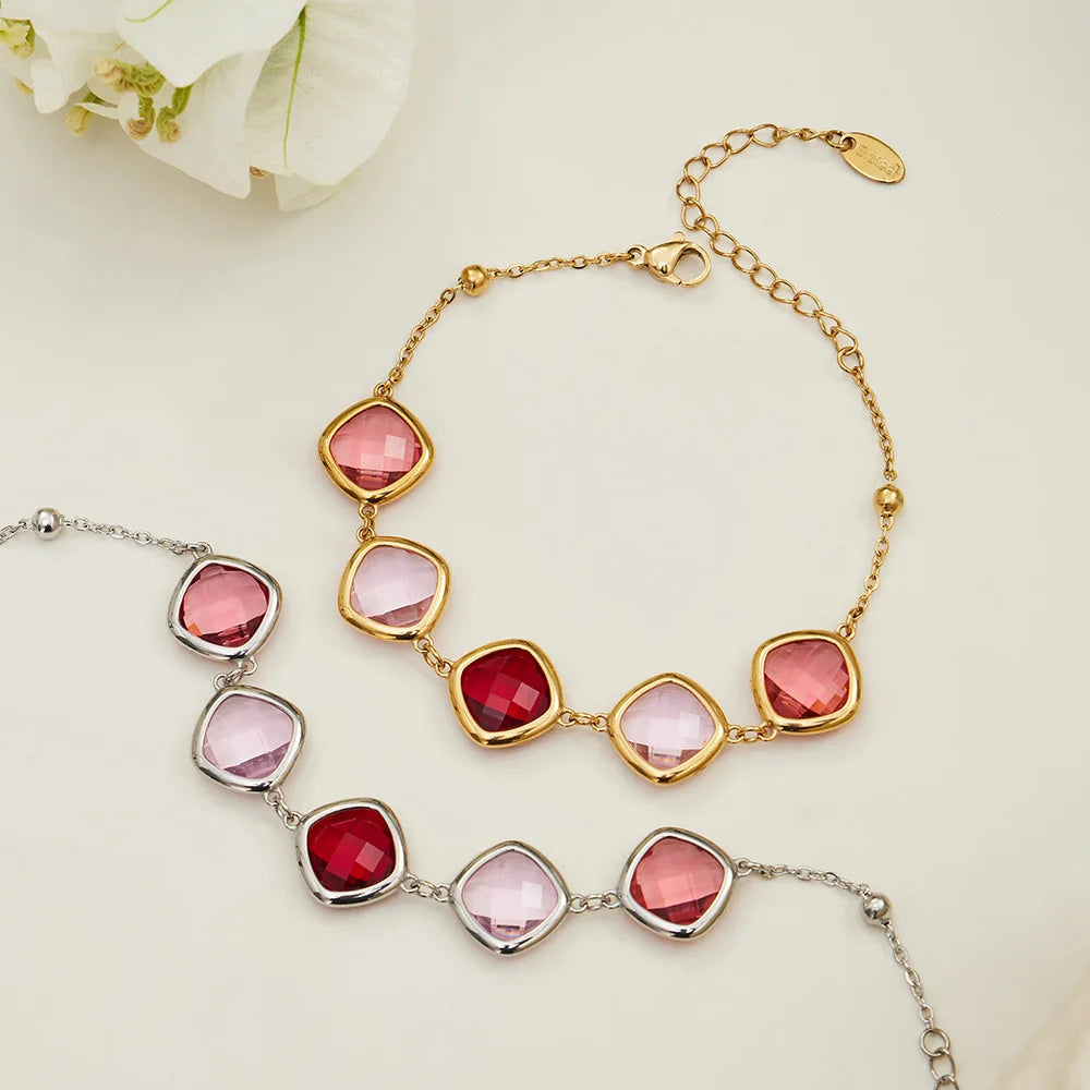 Conjunto de Joyería de Acero Inoxidable con Acabado Dorado