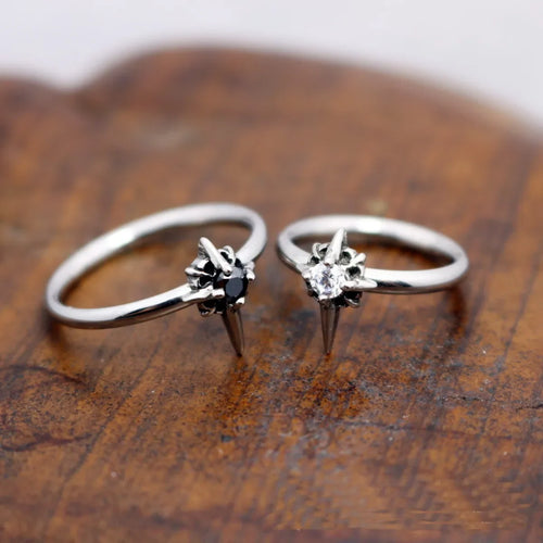 Anillo de Pareja con Piedra Estilo Alternativo