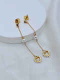 Aretes Tipo Botón con Zirconia para Mujer