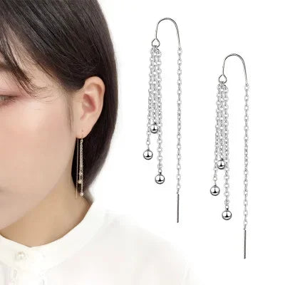Aretes Colgantes de Plata 925 con Diseños de Estrella, Luna y Corazón