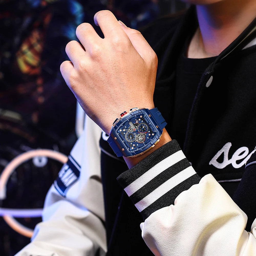 Reloj CURREN 8442 Cronógrafo con Correa de Silicona