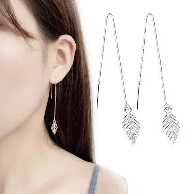 Aretes Colgantes de Plata 925 con Diseños de Estrella, Luna y Corazón