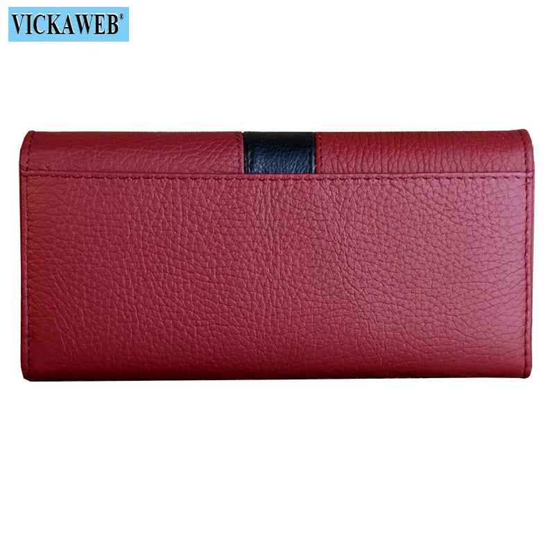 Cartera Larga de Cuero Vacuno para Mujer