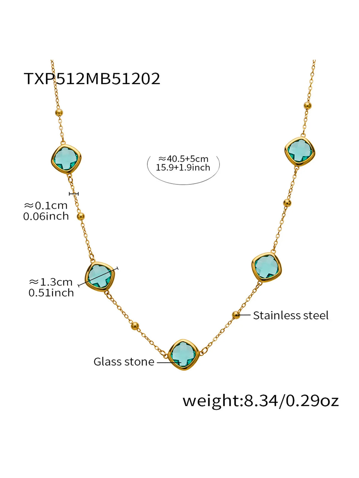Conjunto de Joyería de Acero Inoxidable con Acabado Dorado