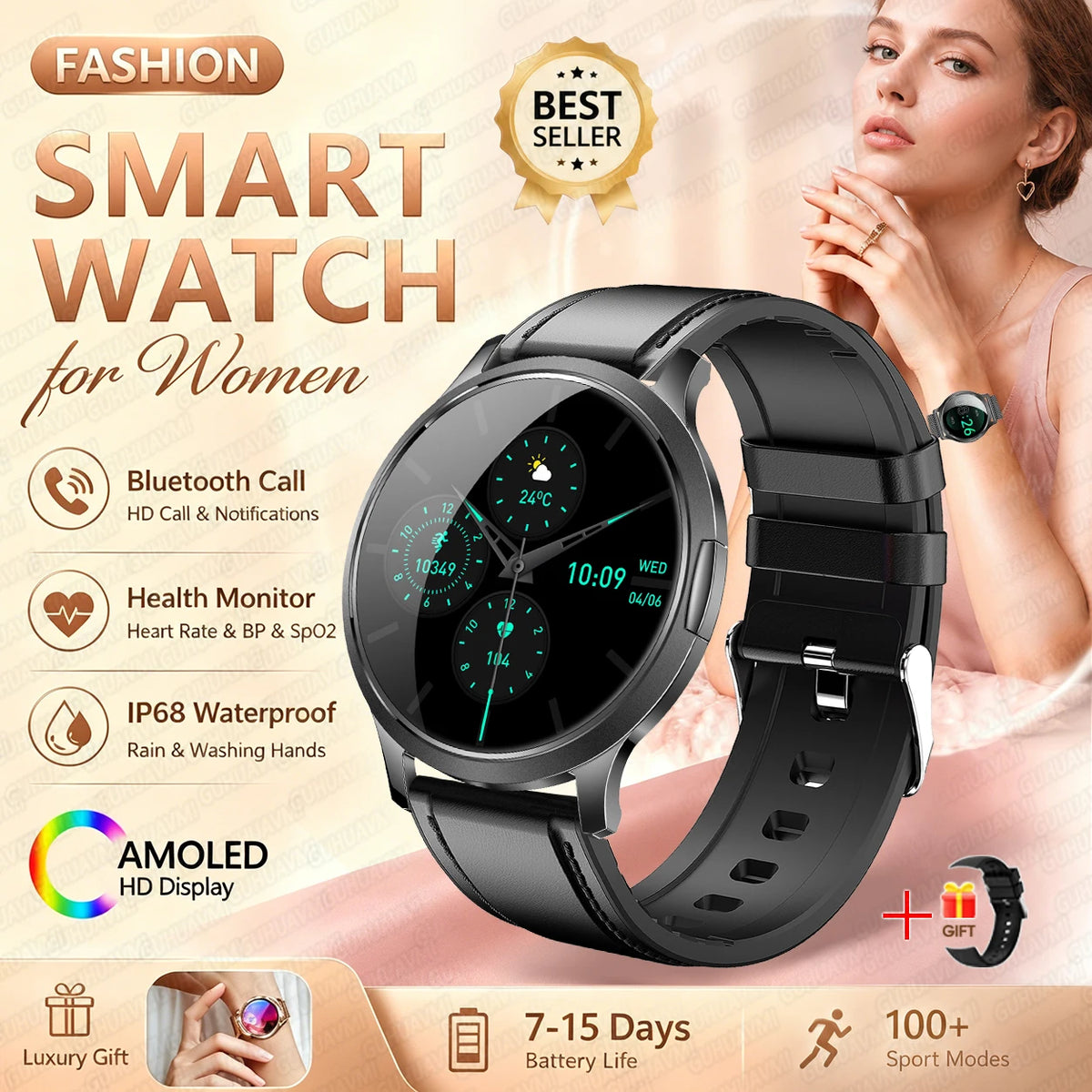 Reloj Inteligente V93 AMOLED Ultrafino