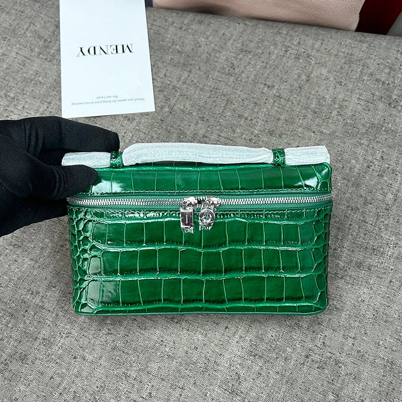Bolso de Mano con Textura Cocodrilo