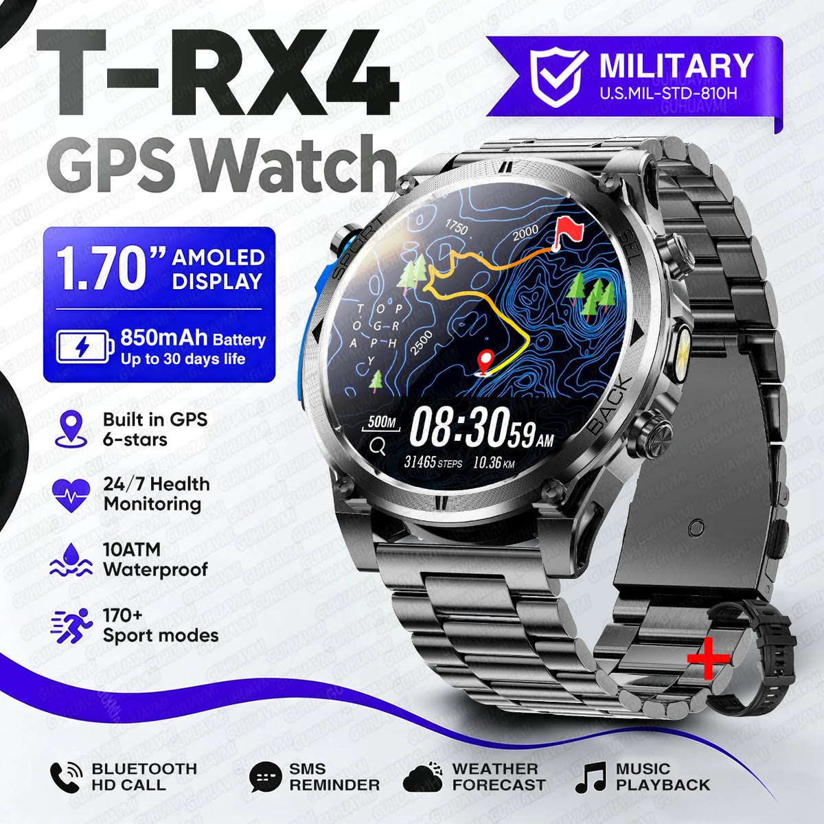 Reloj Inteligente T-RX4 Ultra con GPS Integrado