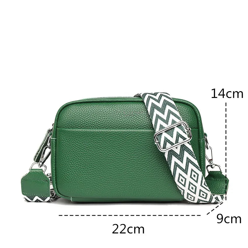 Bolsa de Hombro de Cuero Vacuno