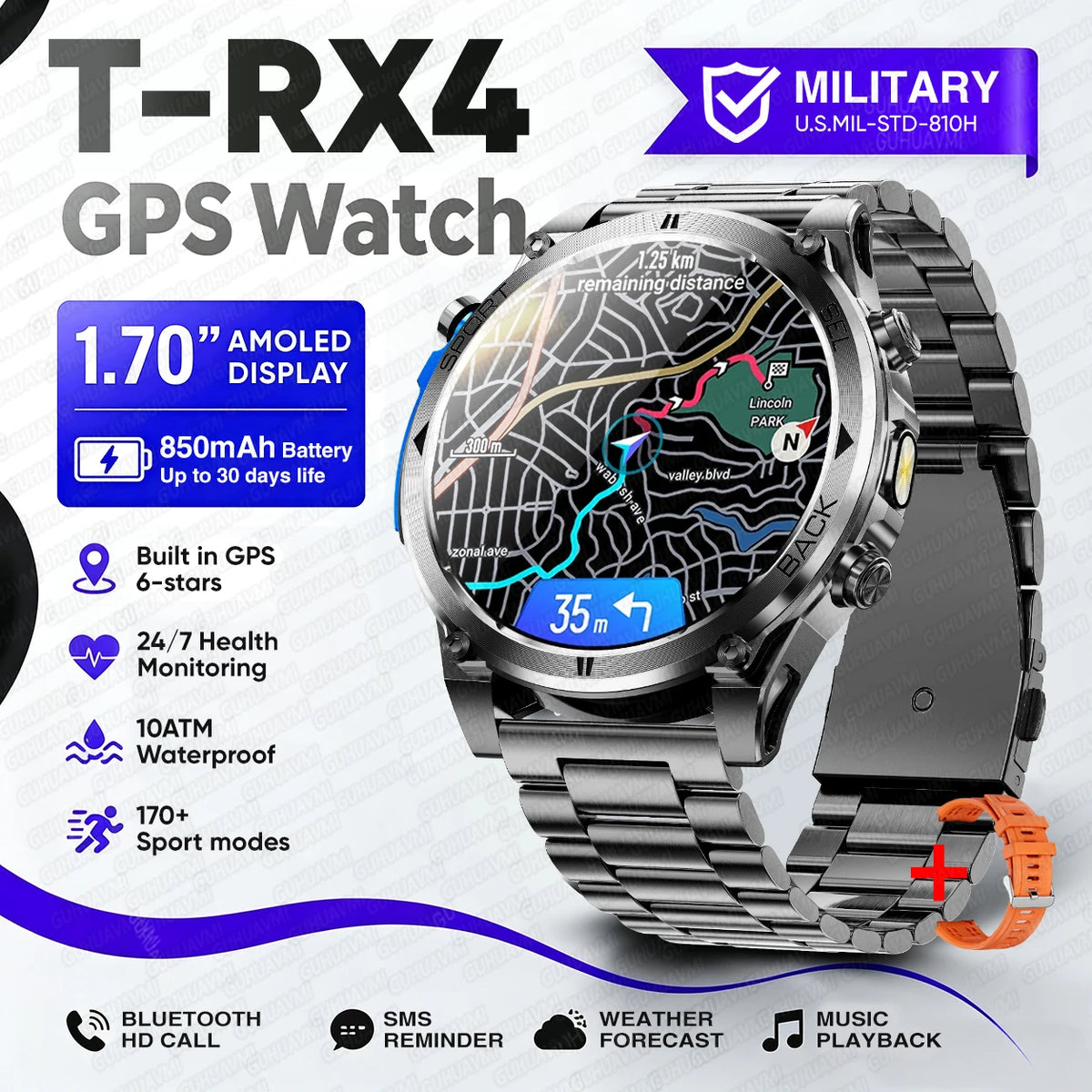 Reloj Inteligente T-RX4 Ultra con GPS Integrado