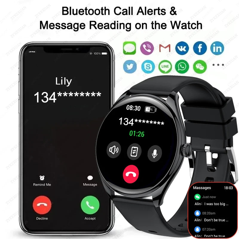Reloj Inteligente AMOLED 3D con Pantalla Siempre Activa