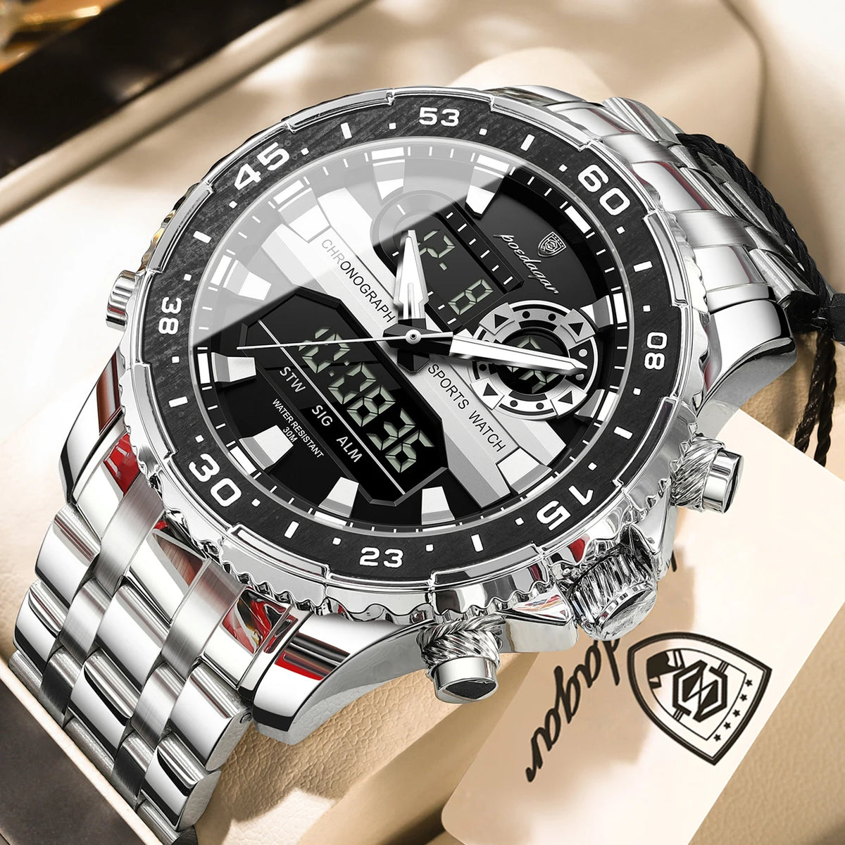 Reloj POEDAGAR E122 LED de Doble Hora