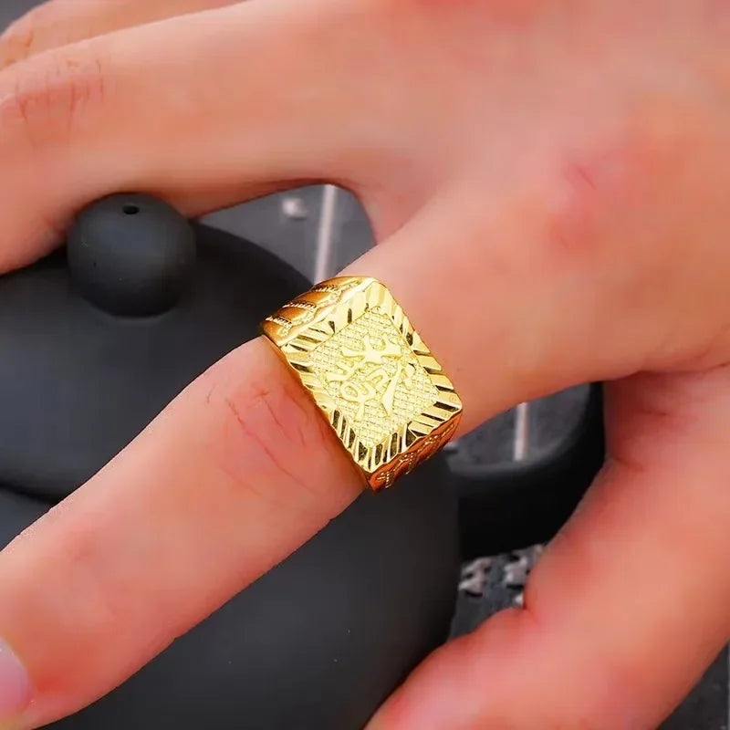 Anillo de Oro 18K Ajustable para Hombre