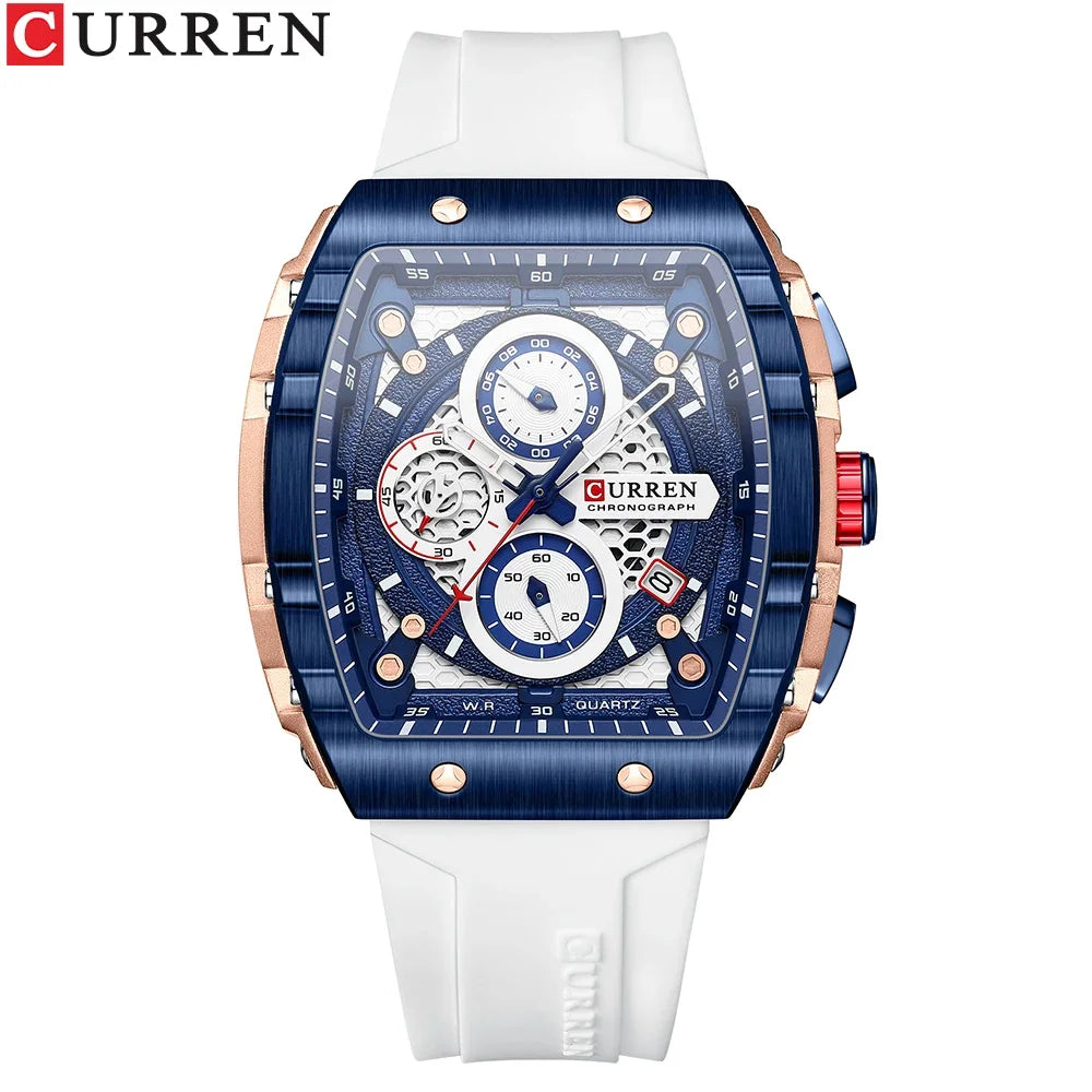 Reloj CURREN 8442 Cronógrafo con Correa de Silicona