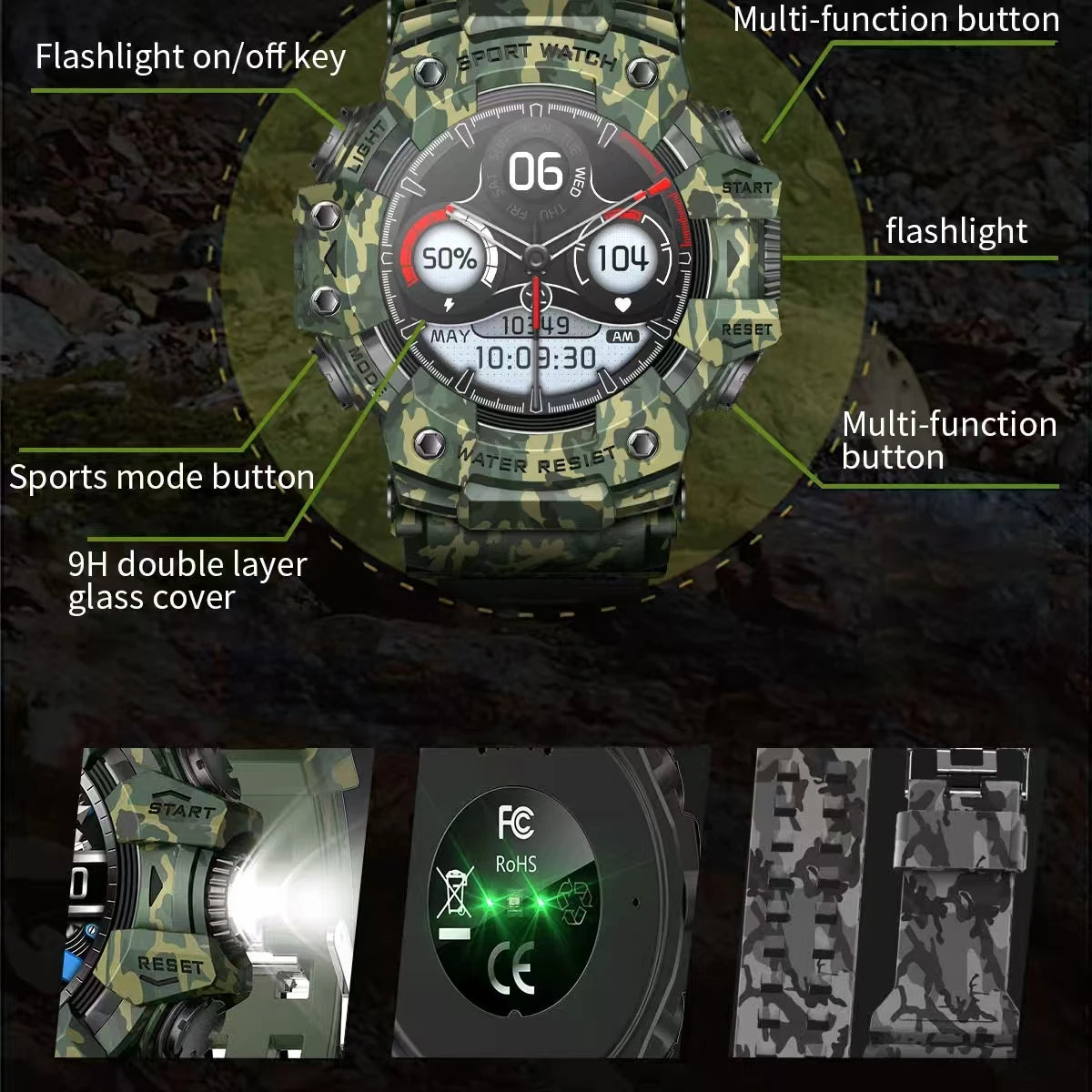 Reloj Inteligente Deportivo IP68