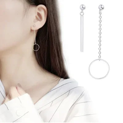 Aretes Colgantes de Plata 925 con Diseños de Estrella, Luna y Corazón