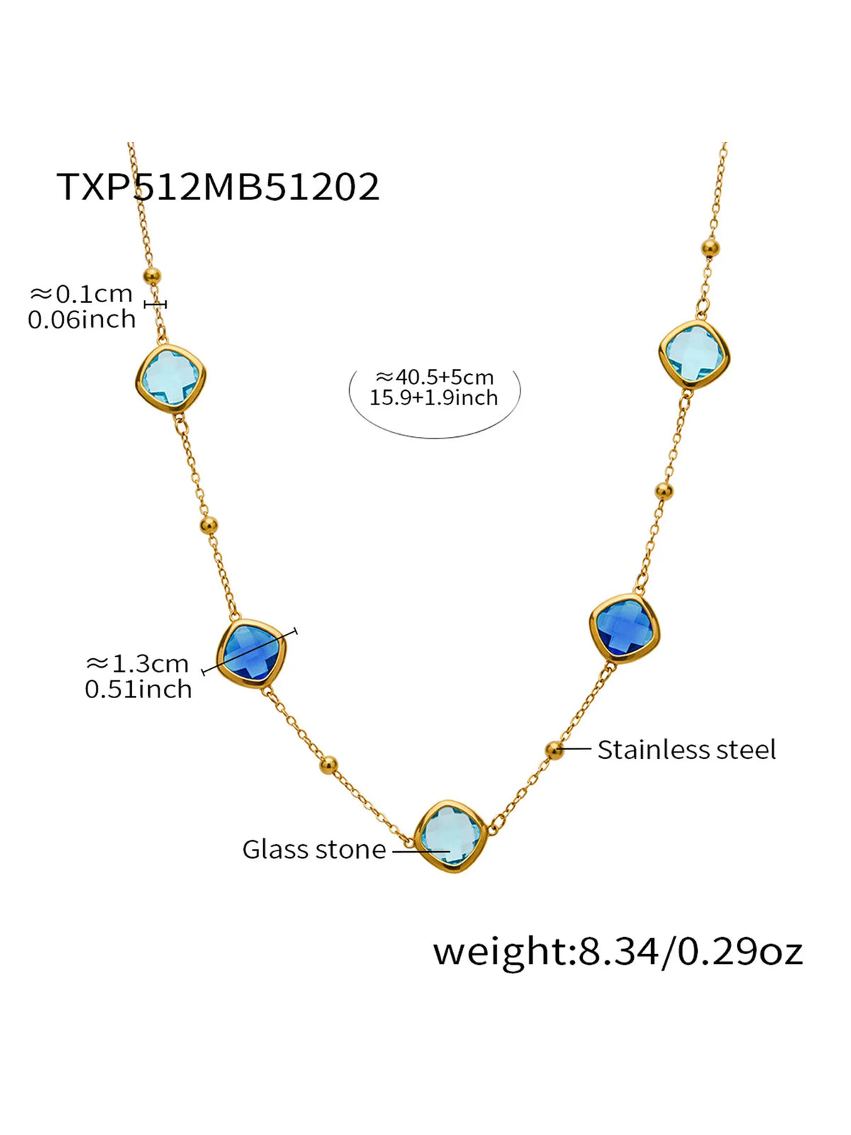 Conjunto de Joyería de Acero Inoxidable con Acabado Dorado