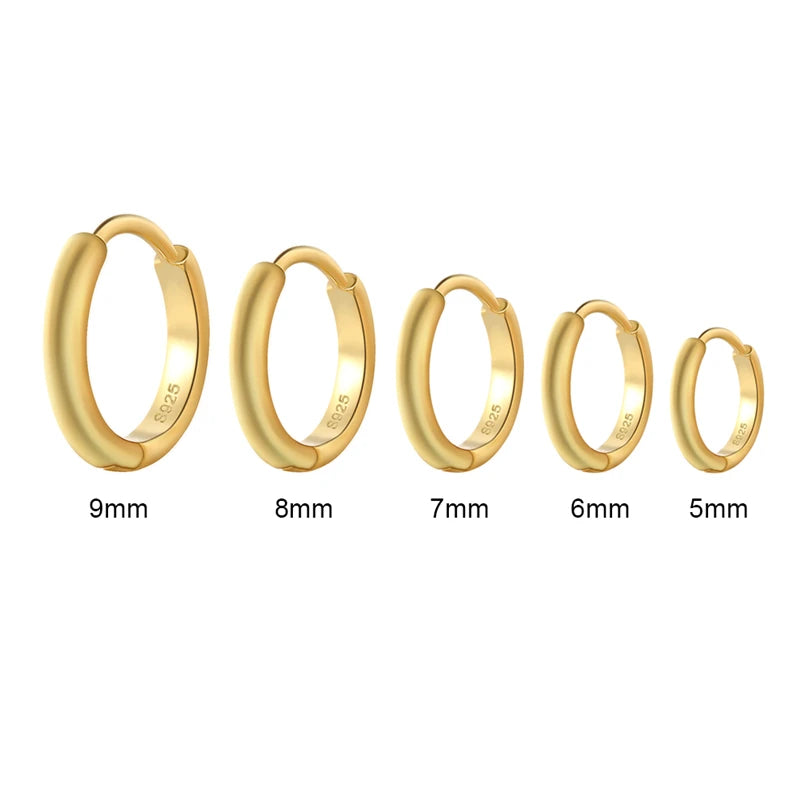 Aretes Aro Retro de Plata 925