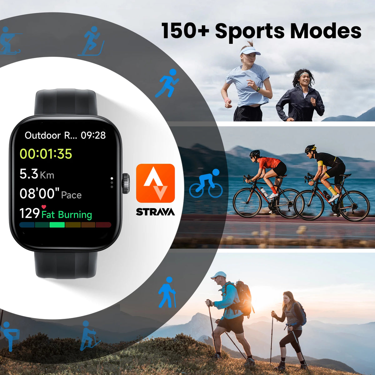 Reloj Inteligente con Linterna y Llamadas HD