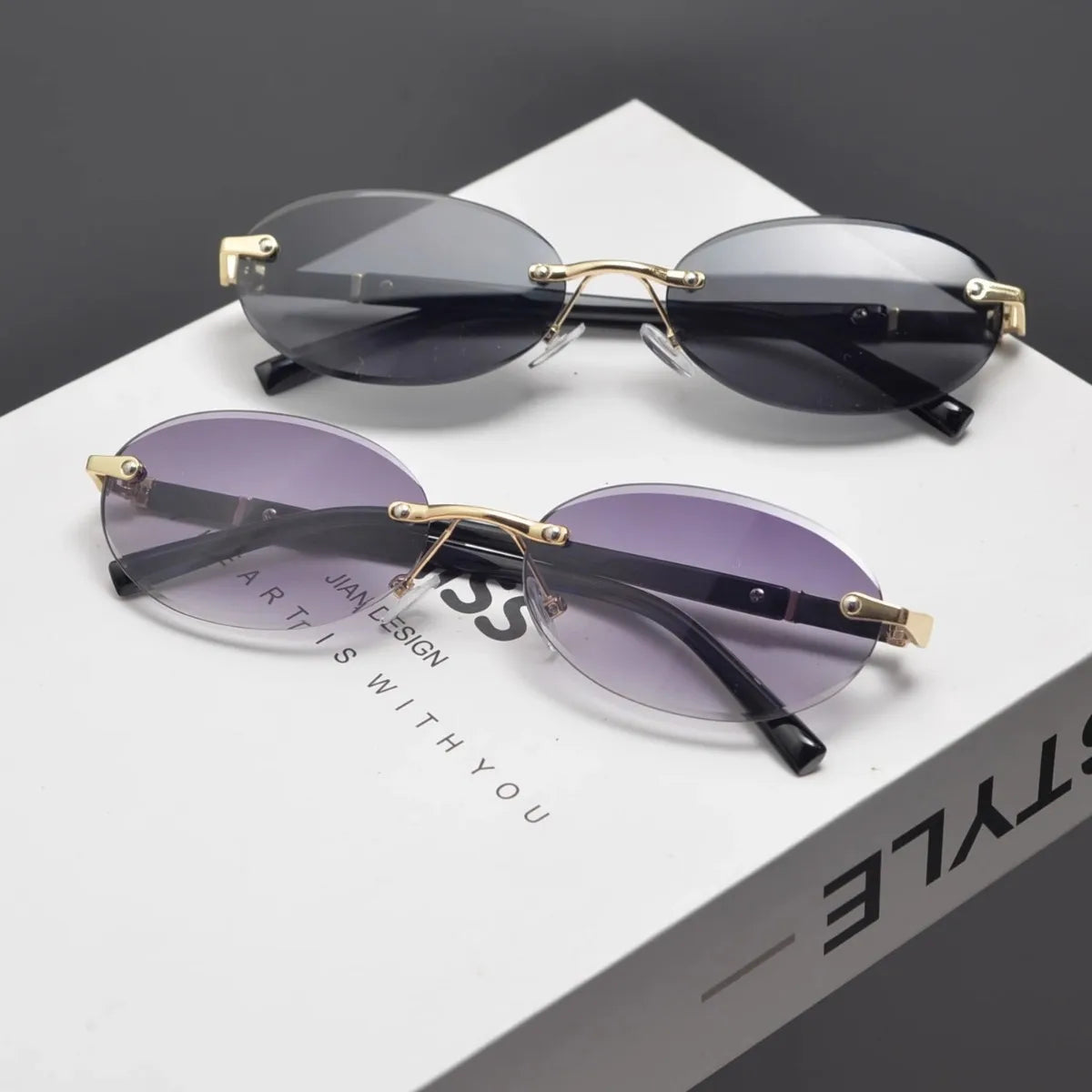 Lentes Ovalados sin Montura UV400