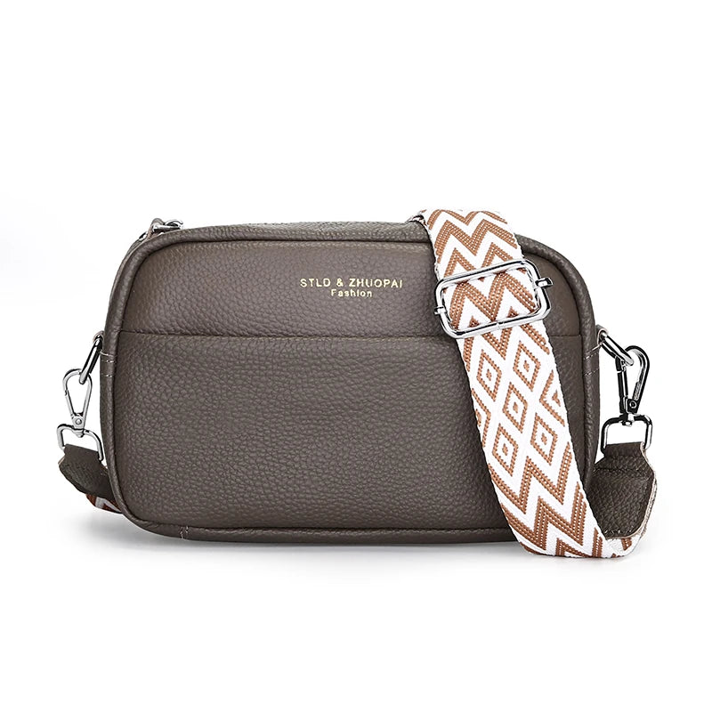 Bolsa de Hombro de Cuero Vacuno