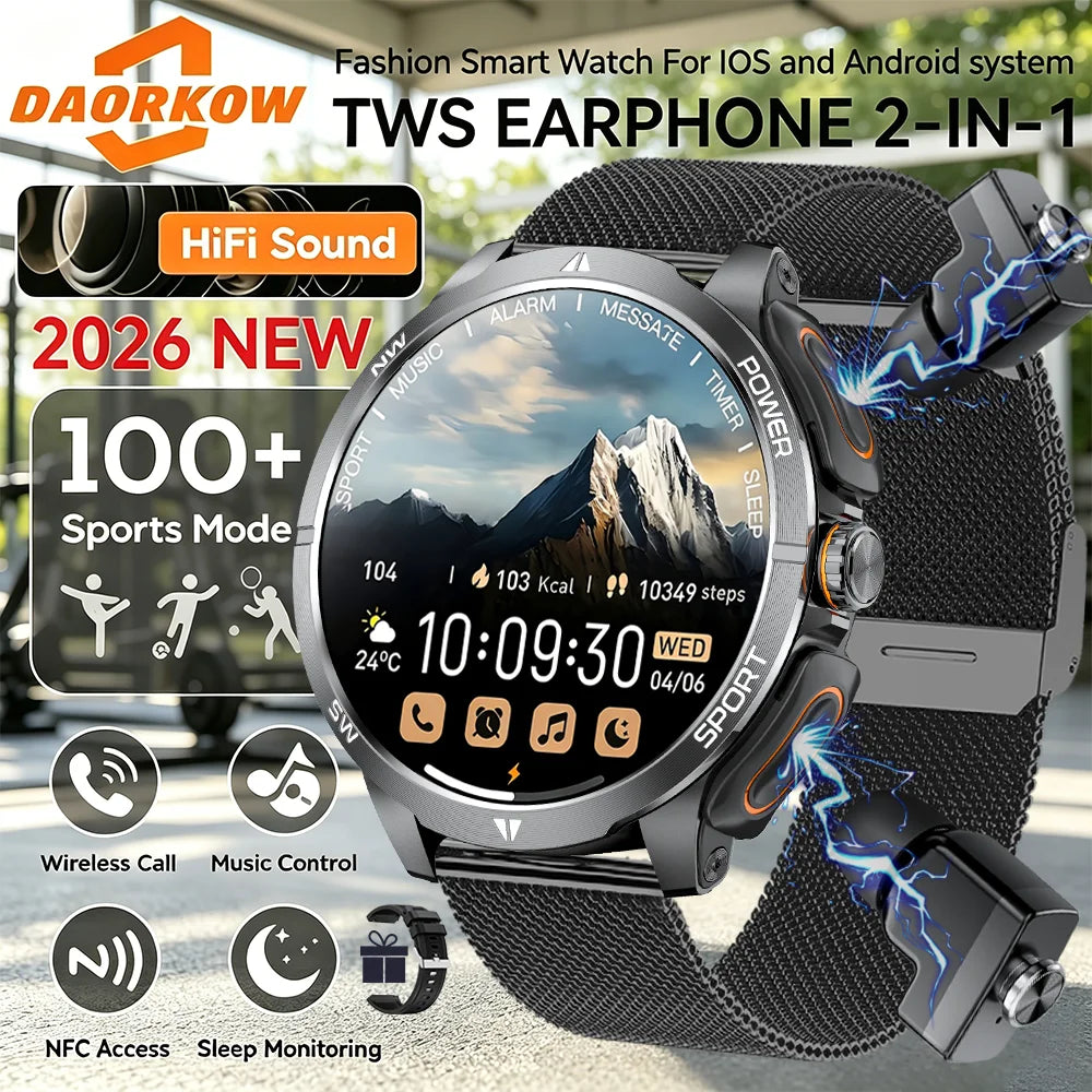Reloj Inteligente 2 en 1 con Audífonos TWS