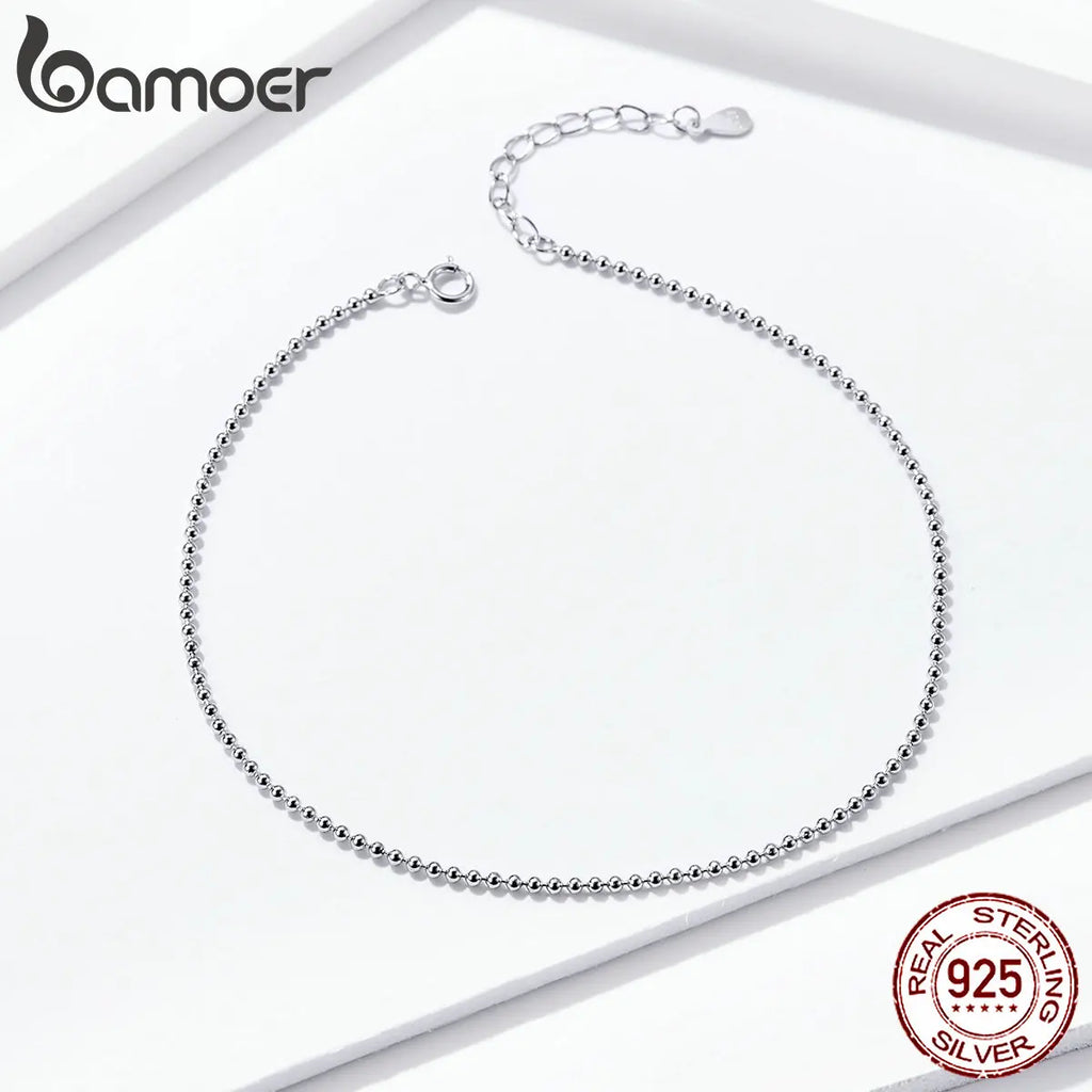 Tobillera de Bolitas en Plata 925